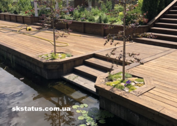 укрепления берега дубом