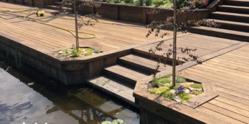 укрепления берега дубом