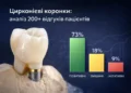 Аналіз 200+ відгуків та трендів 2026 року: 95–100% виживаність, зростання ринку на 8% та роль цифрових технологій у встановленні цирконієвих коронок.